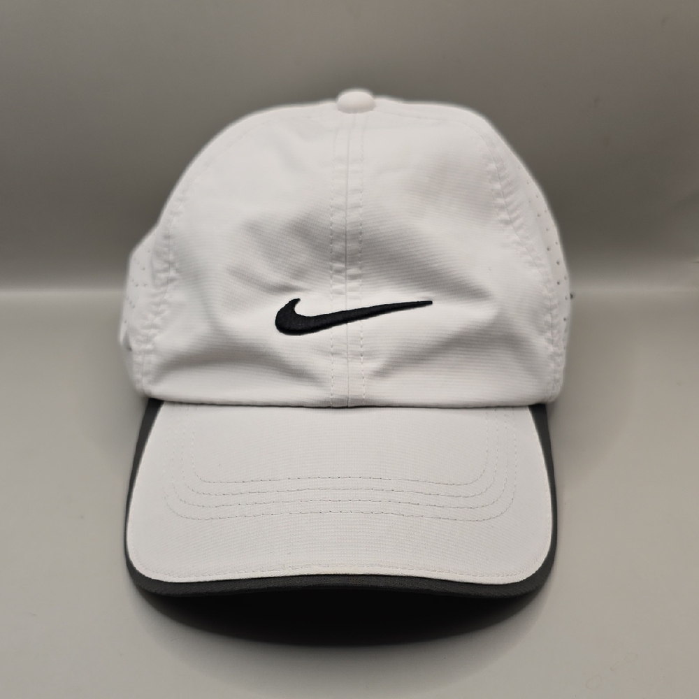Nike Golf Unstructured Cap Unisex Beige Embroidered Logo Hoop & Loop Victory Red